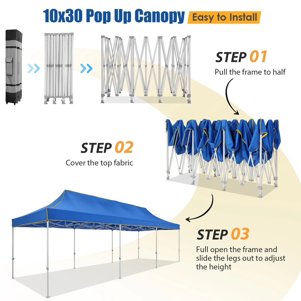 10x30ft Pop Up Canopy Tent Gazebo