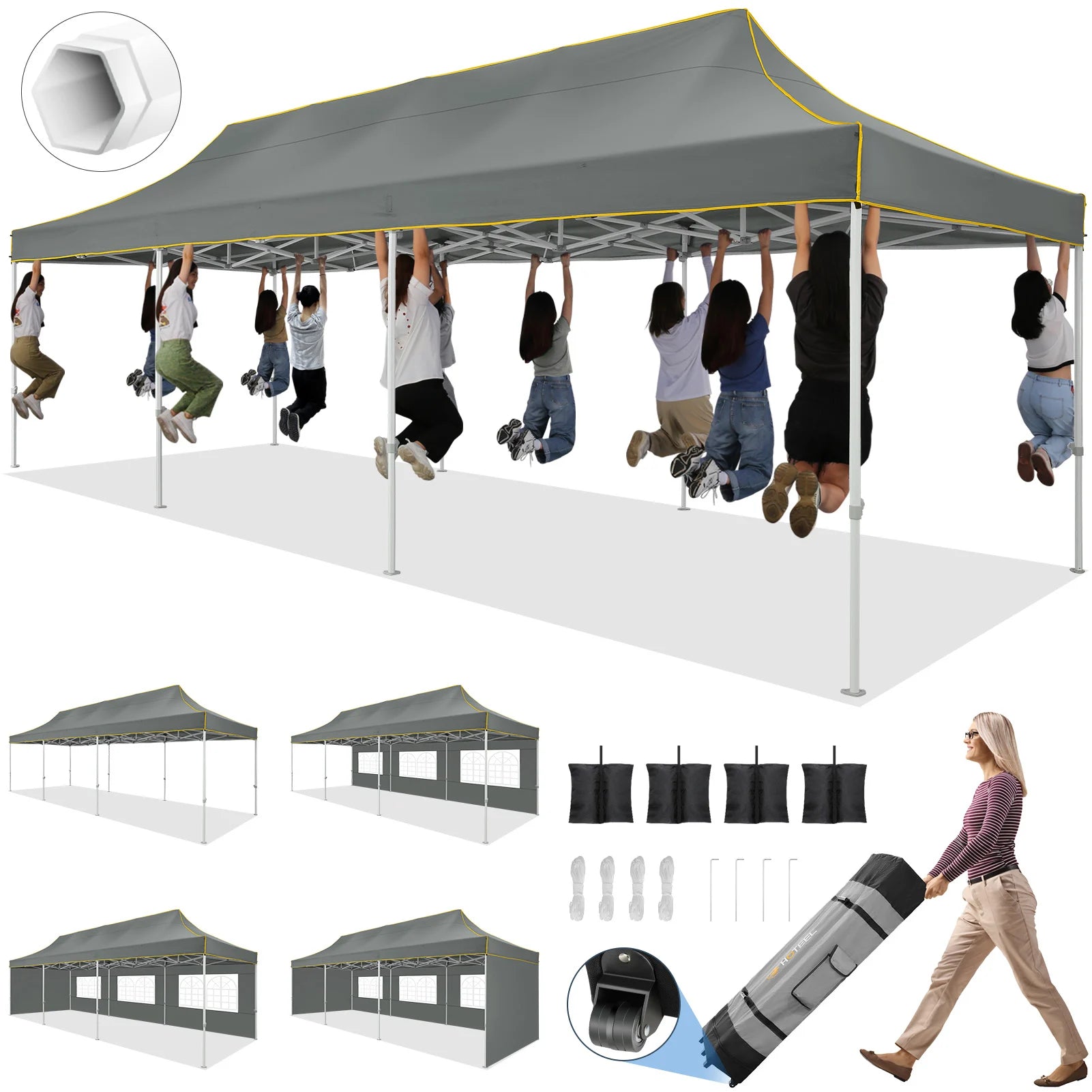 10x30ft Pop Up Canopy Tent Gazebo