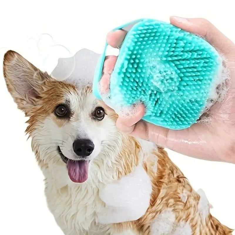 Dog Bathing Brush Soft Silicone Brush Rubber Bristle for pets