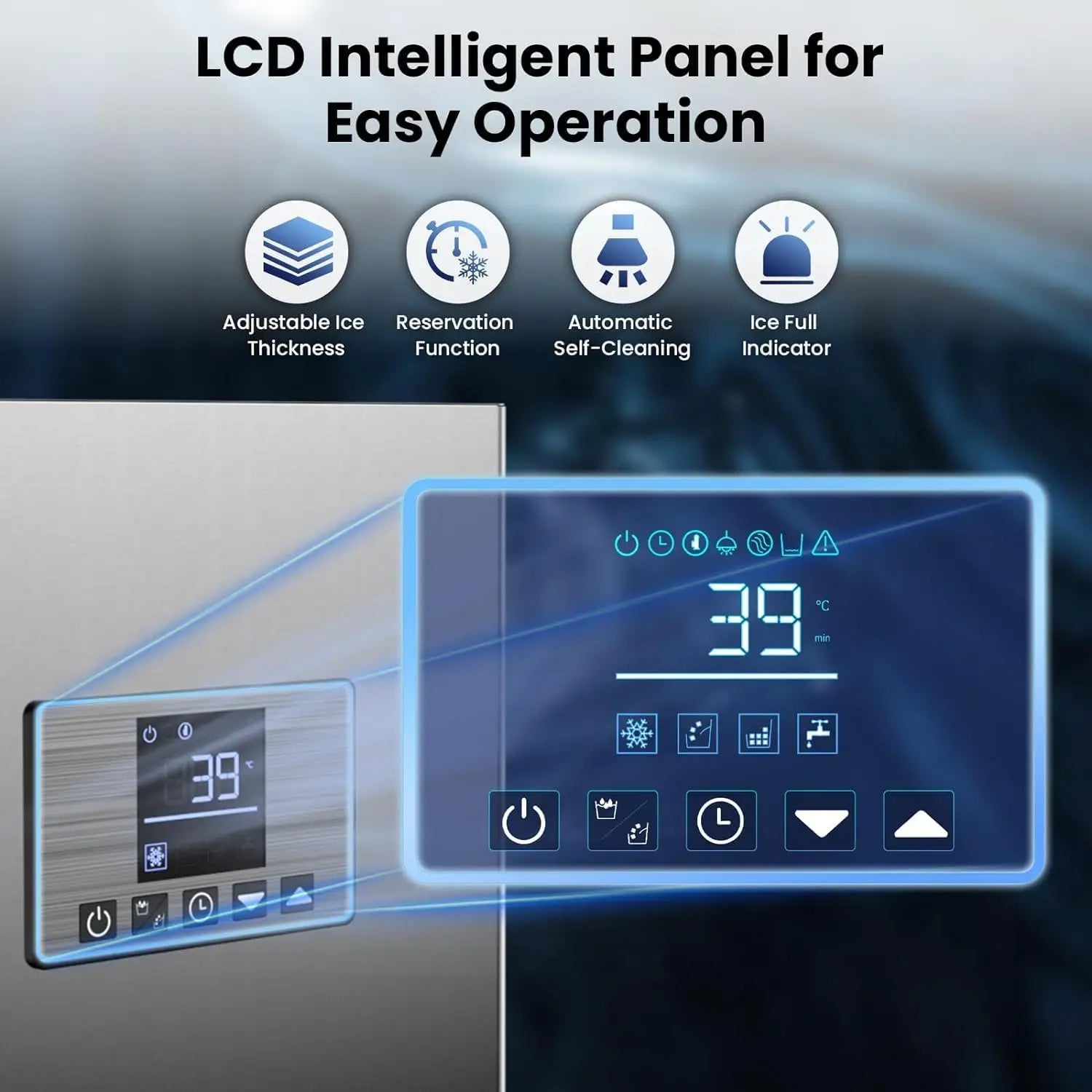 Commercial Ice Maker Machine-Head 550 lbs/24 h Stainless Steel