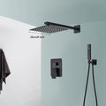 Black Shower Faucets System Wall Mounted Rainfall Kit