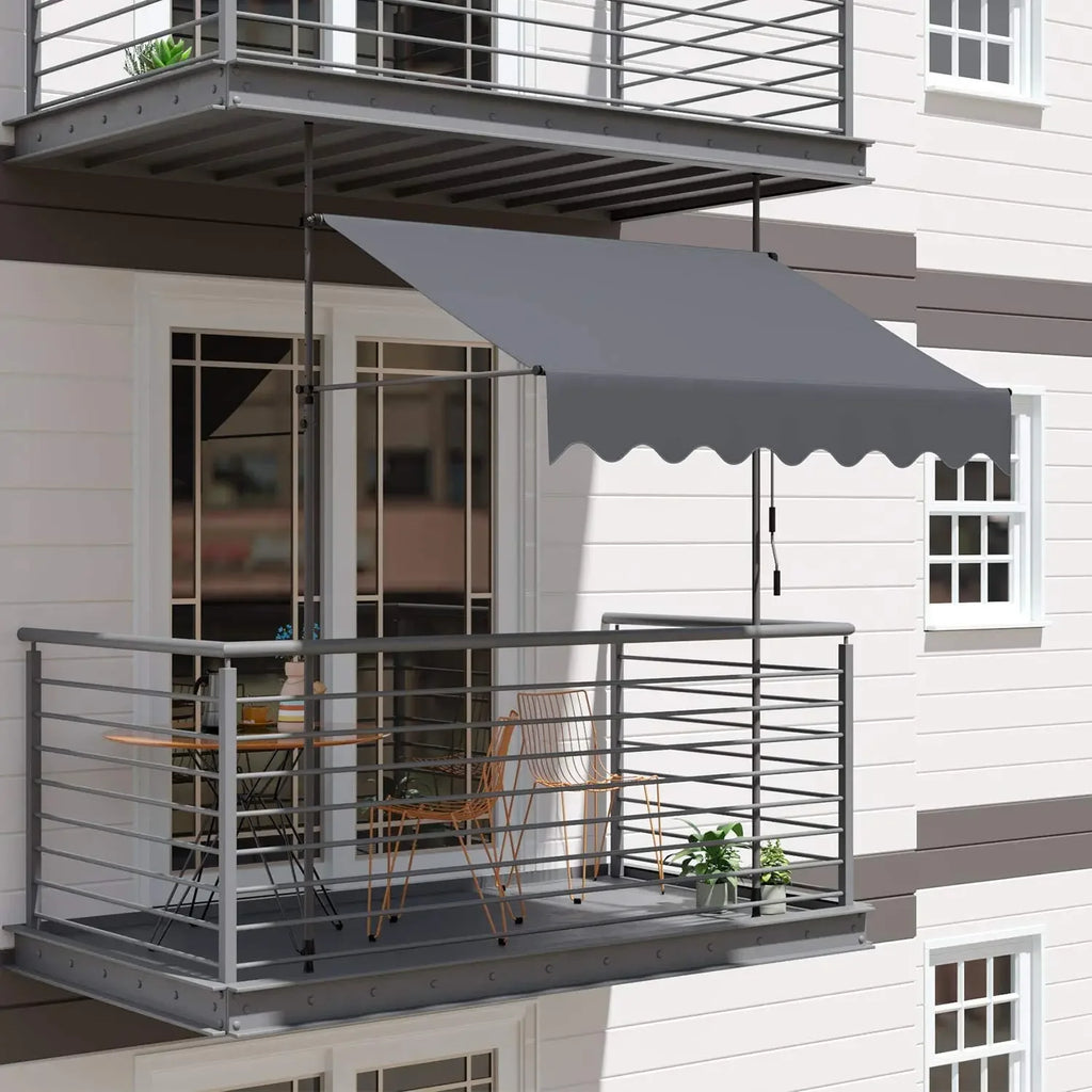 Awning Balcony Patio Retractable Awning UV50+ Sun Shade Awning