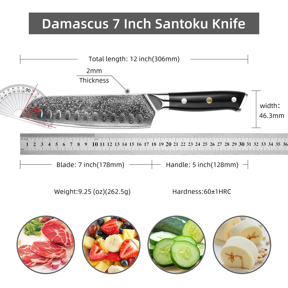 73 Layers High Quality VG10 Damascus Steel Kitchen Knife