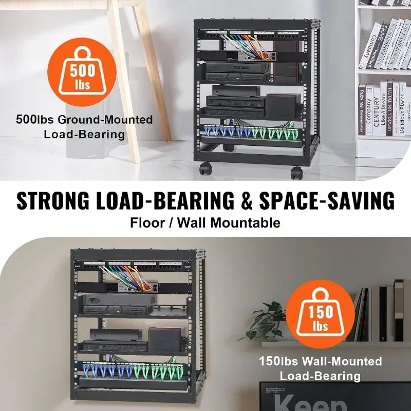 Open Frame Server Rack,23''-40'' Adjustable Depth