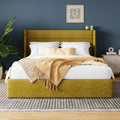 Lift Up Storage Bed with Wingback Headboard
