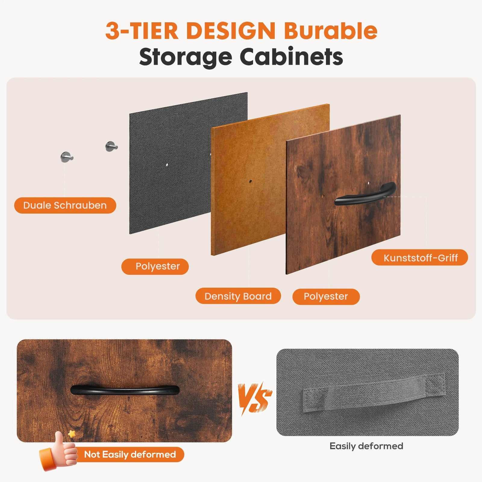 48IN Dresser For Bedroom With 5 Drawers Steel Frame