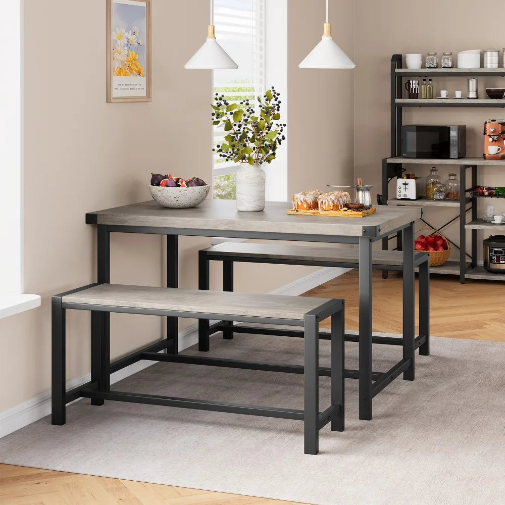 3-Pieces Dining Table Set for 4 for Small Space