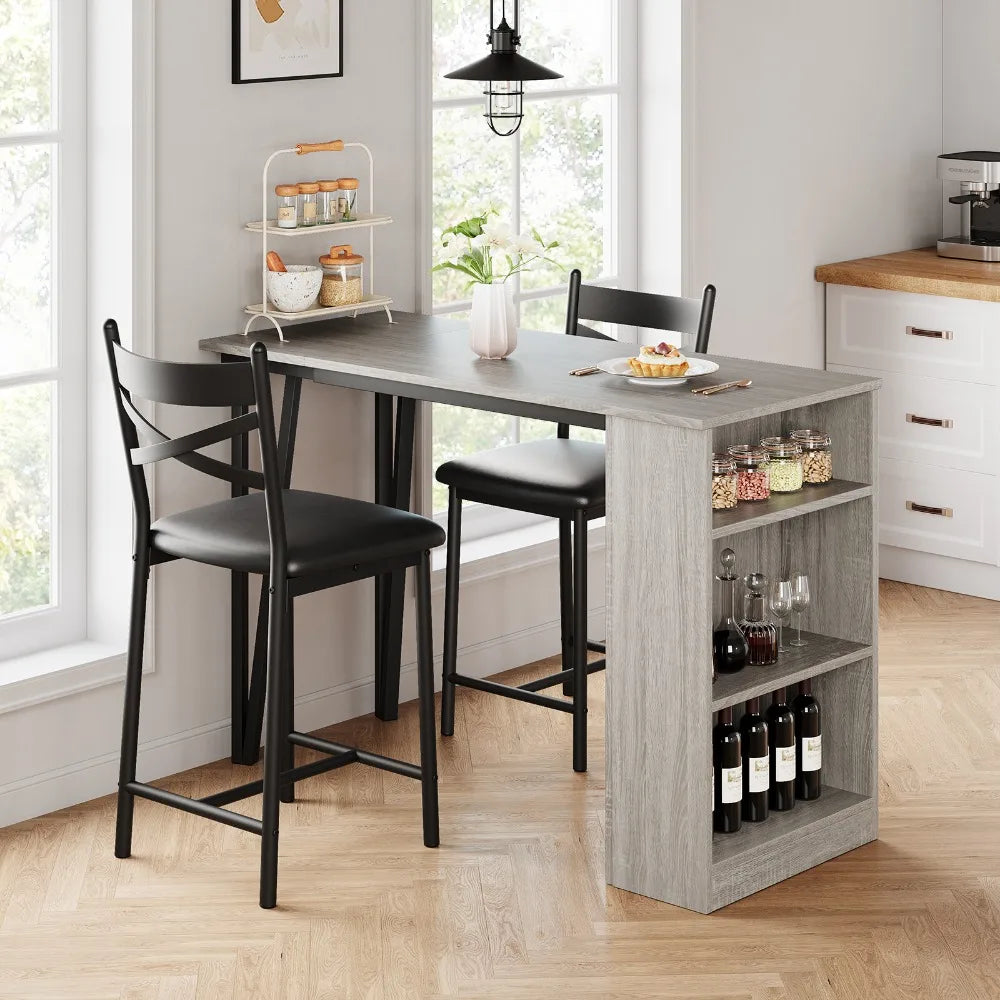 3-Piece Counter Height Dining Table Set