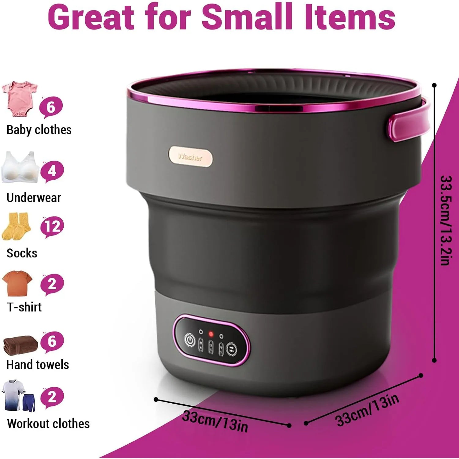 Portable Washing Machine 13L Foldable