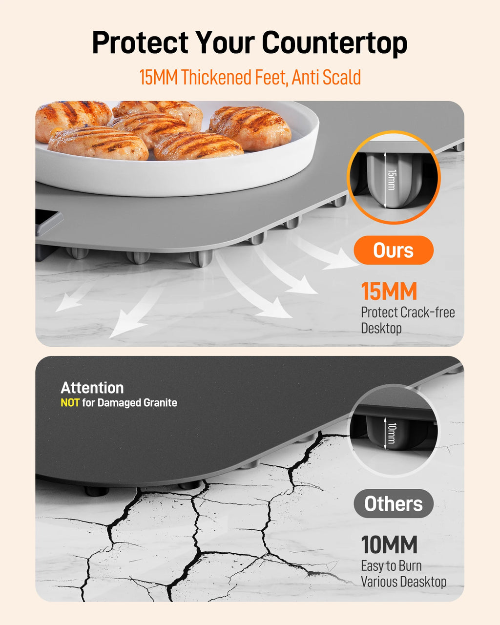 Foldable Portable Smart Food Fast Heating Mat Electric Warming Tray