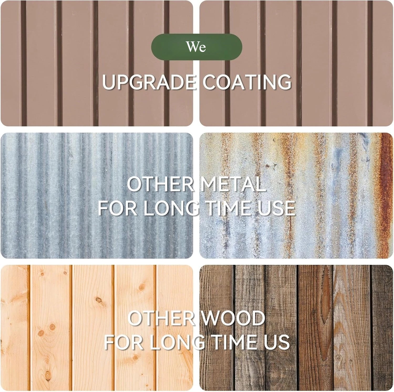 6.2x4 FT Outdoor Storage with Lockable Doors