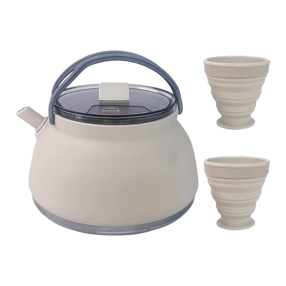 Handle Outdoor Collapsible Kettle Stainless Steel Bottom Water Pot
