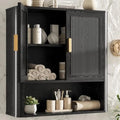 Bathroom Storage Cabinet, w/Adjustable Wood Shelf & Doors