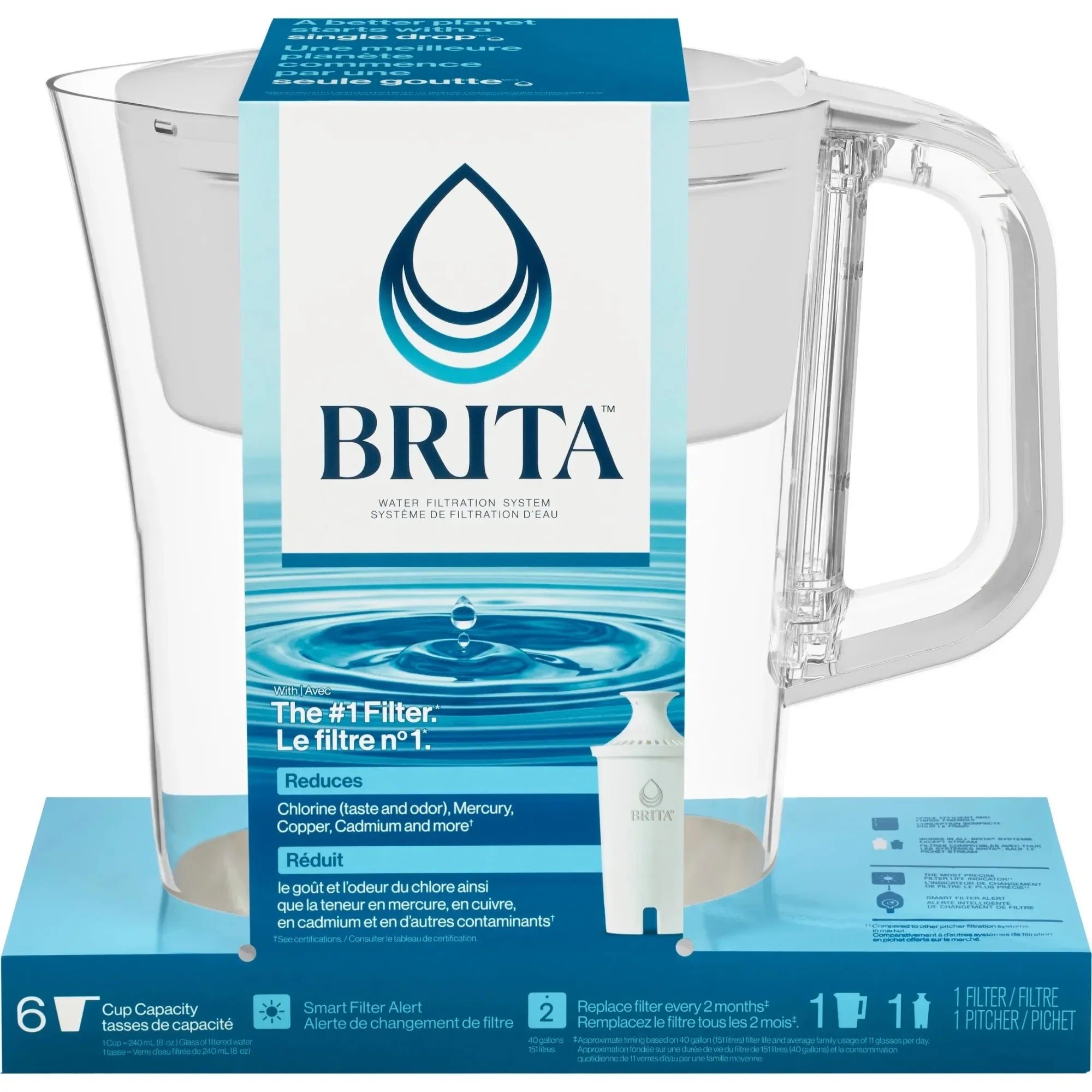 Small 6 Cup , BPA-Free for Clean Drinking Water
