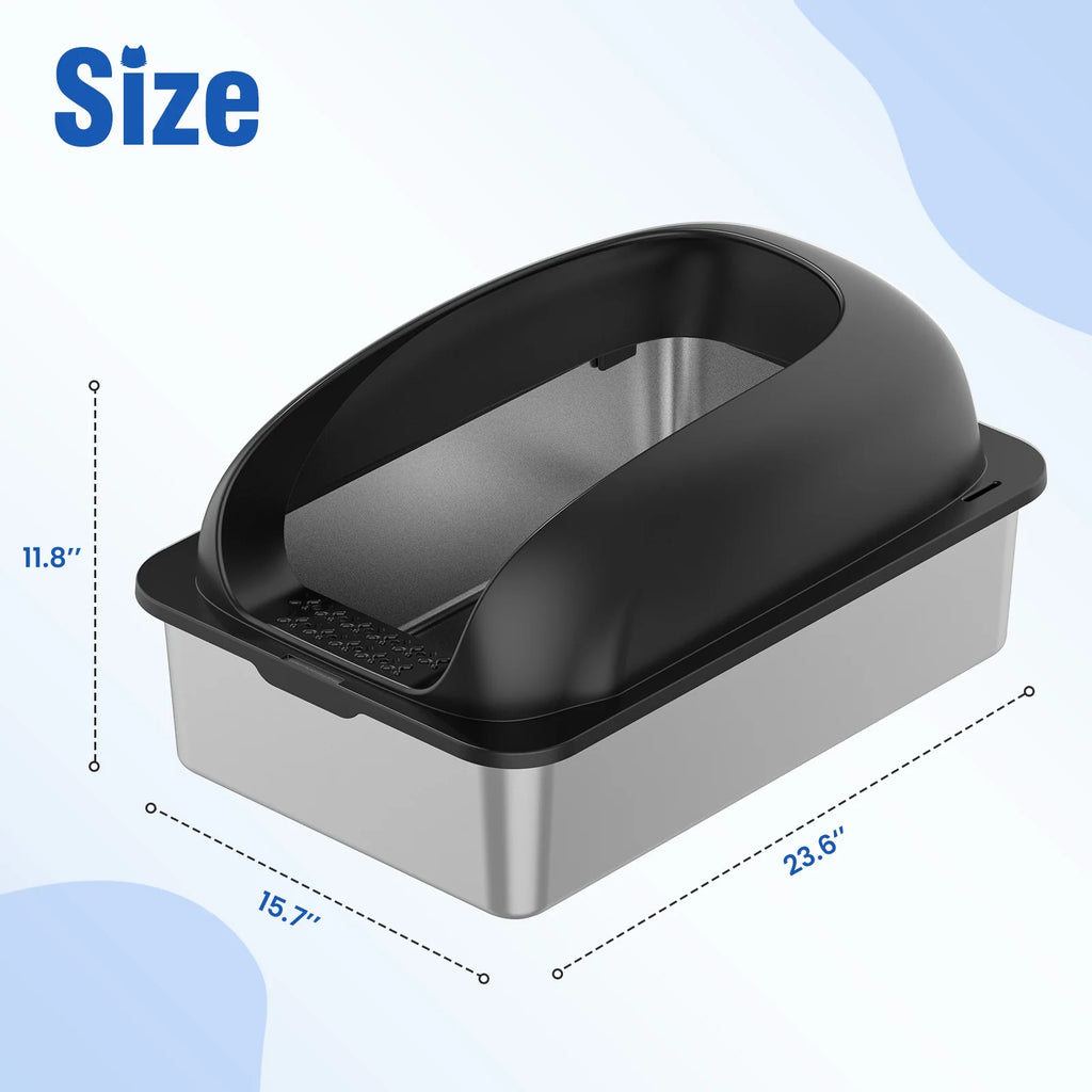 Box for Big Cats Anti-Urine Leakage Scoop and Mat Included