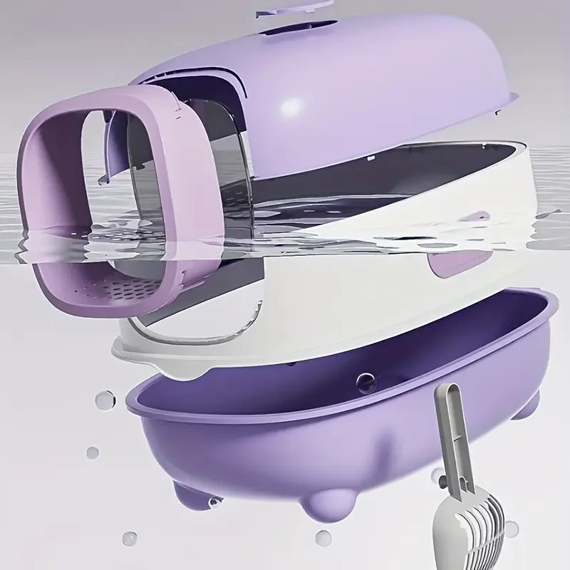 Cat Litter Box Extra Large Covered Design With Odor Control