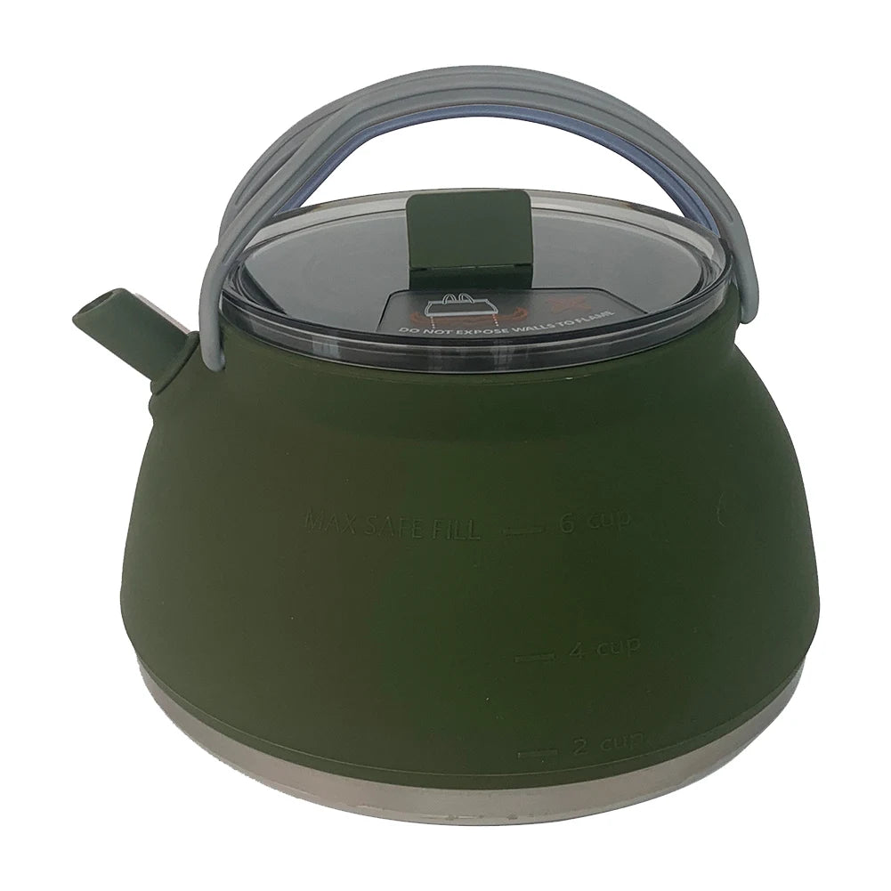 Handle Outdoor Collapsible Kettle Stainless Steel Bottom Water Pot
