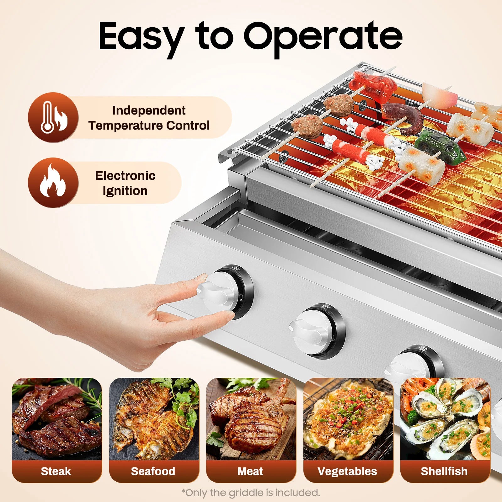 Portable BBQ Grill Removable for Outdoor Patio Garden