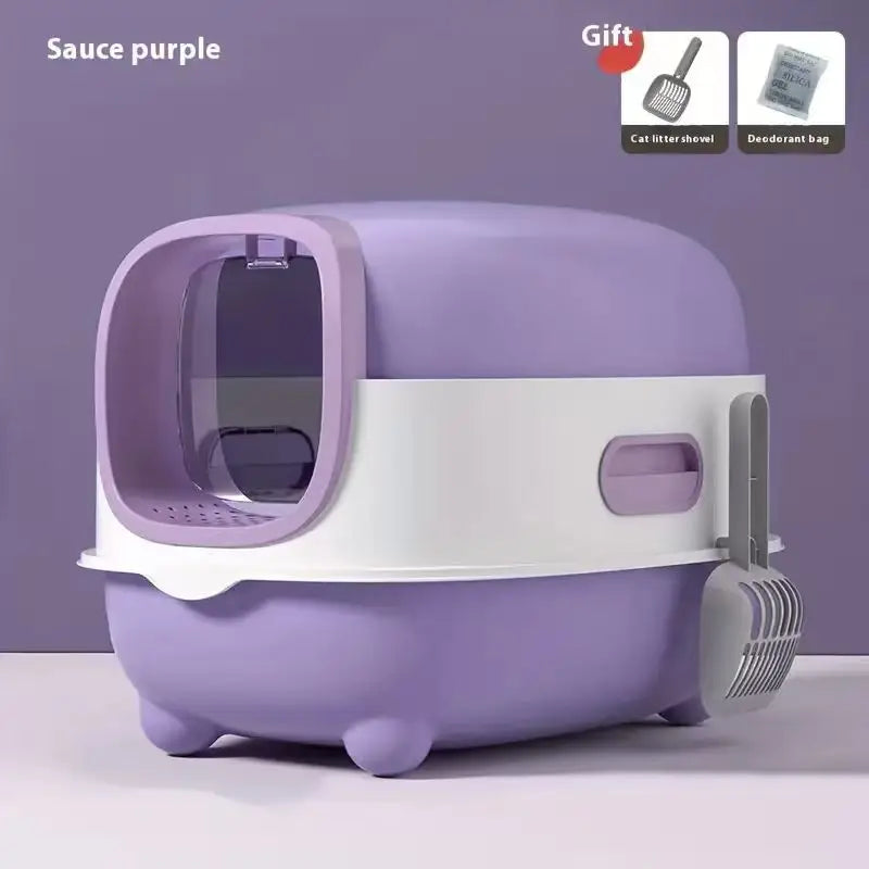 Cat Litter Box Extra Large Covered Design With Odor Control
