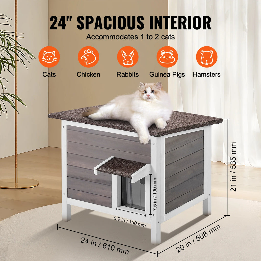 Outdoor Cat House Weatherproof