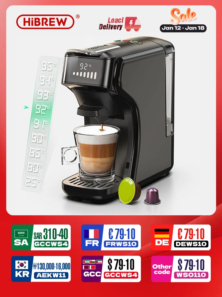 HiBREW 6in1 Capsule Coffee Machine Hot/Cold Multiple Espresso