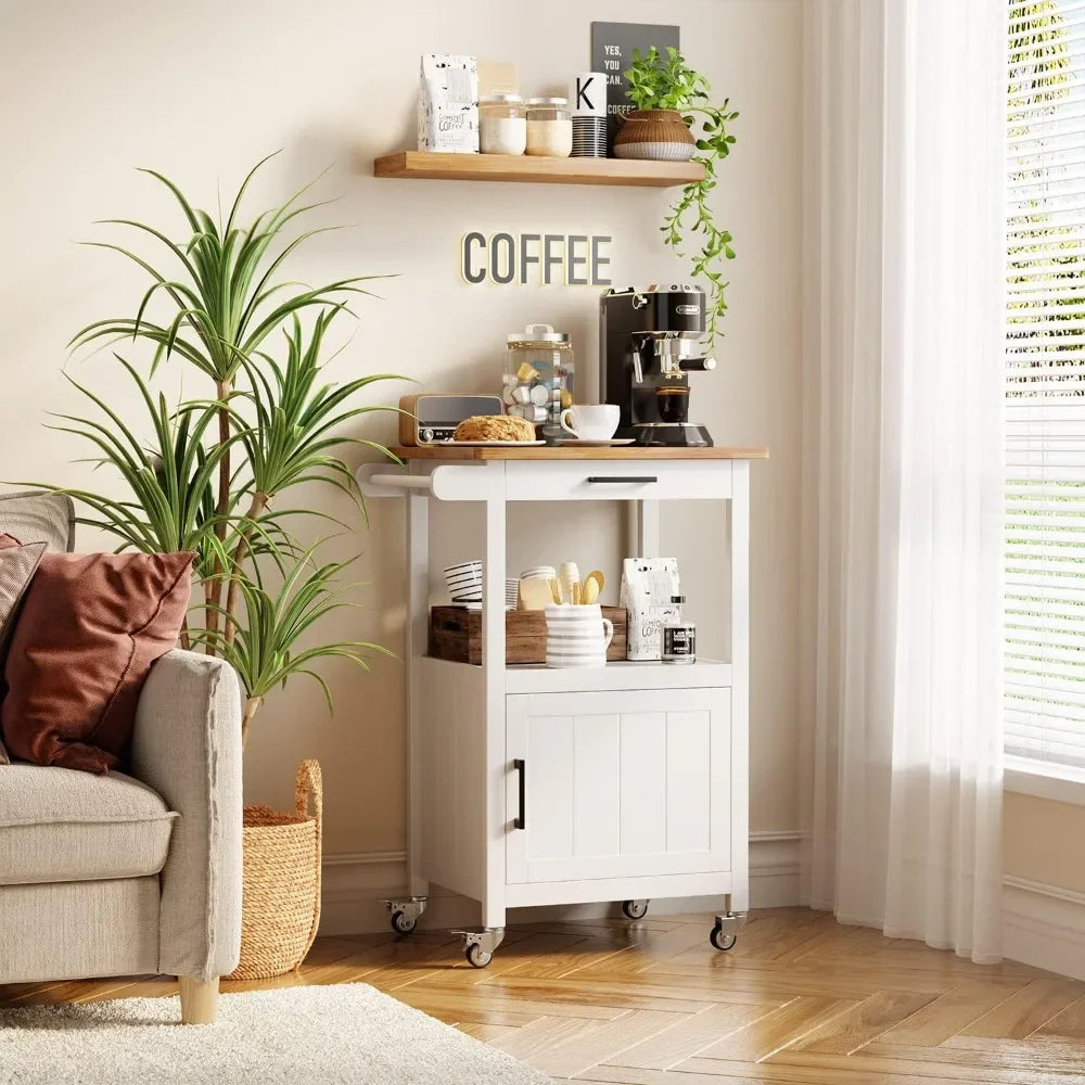 Rolling Kitchen  Cart With Drawer, Microwaves Stand