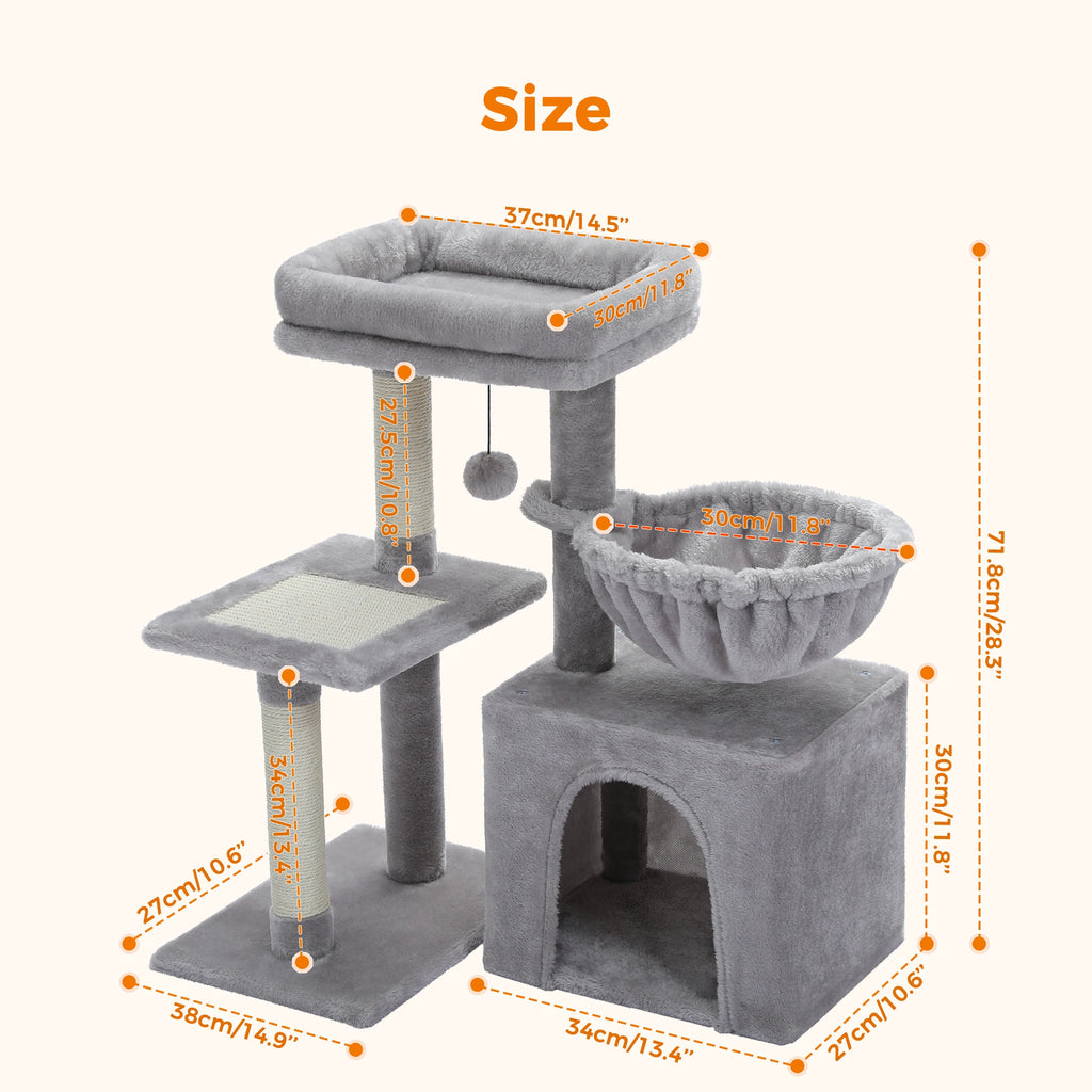 Cat Tower for Indoor Cats with  Scratching Posts