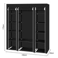 Portable Wardrobe Clothes Organizer Bedroom 150 * 45 *175cm Storage Shelves