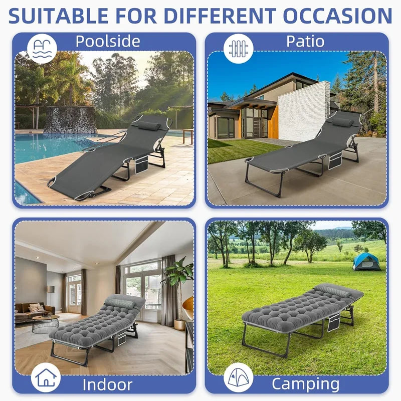 Portable Sleeping Cot for Camp, Beach, Patio