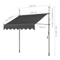 Awning Balcony Patio Retractable Awning UV50+ Sun Shade Awning