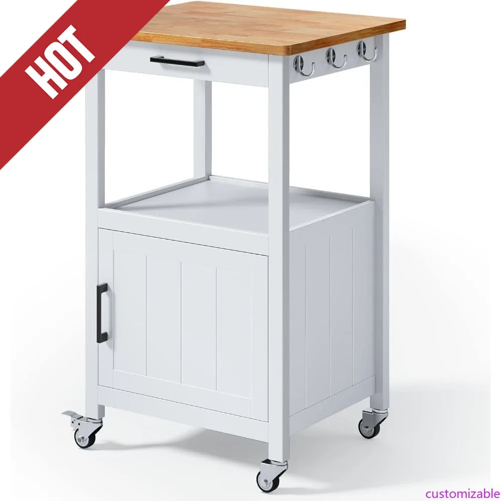 Rolling Kitchen  Cart With Drawer, Microwaves Stand