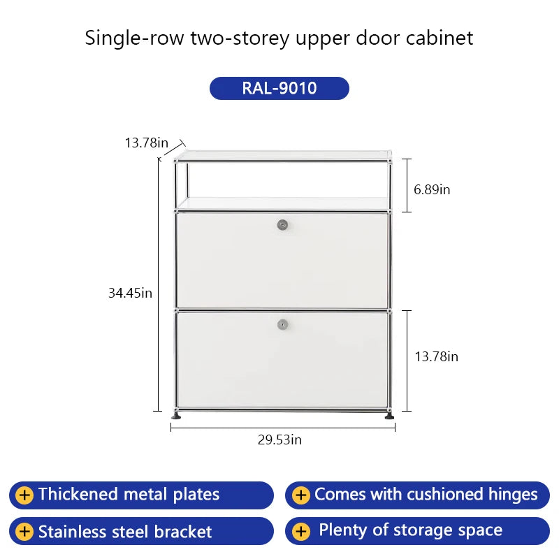 Storage Cabinet Stainless Steel Metal Sideboard For Bedroom
