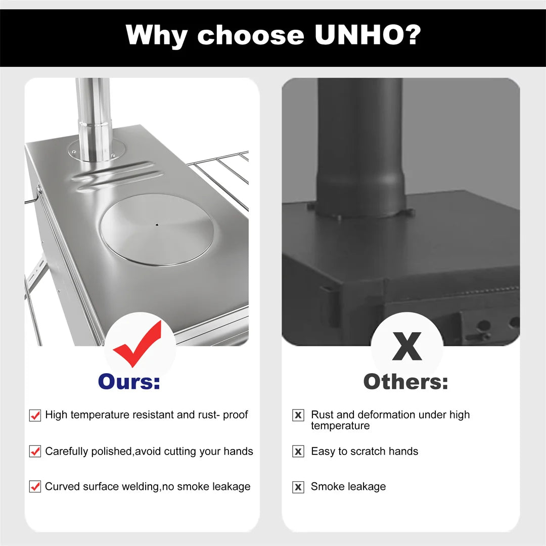 Outdoor Wood Burning Stove Stainless Steel