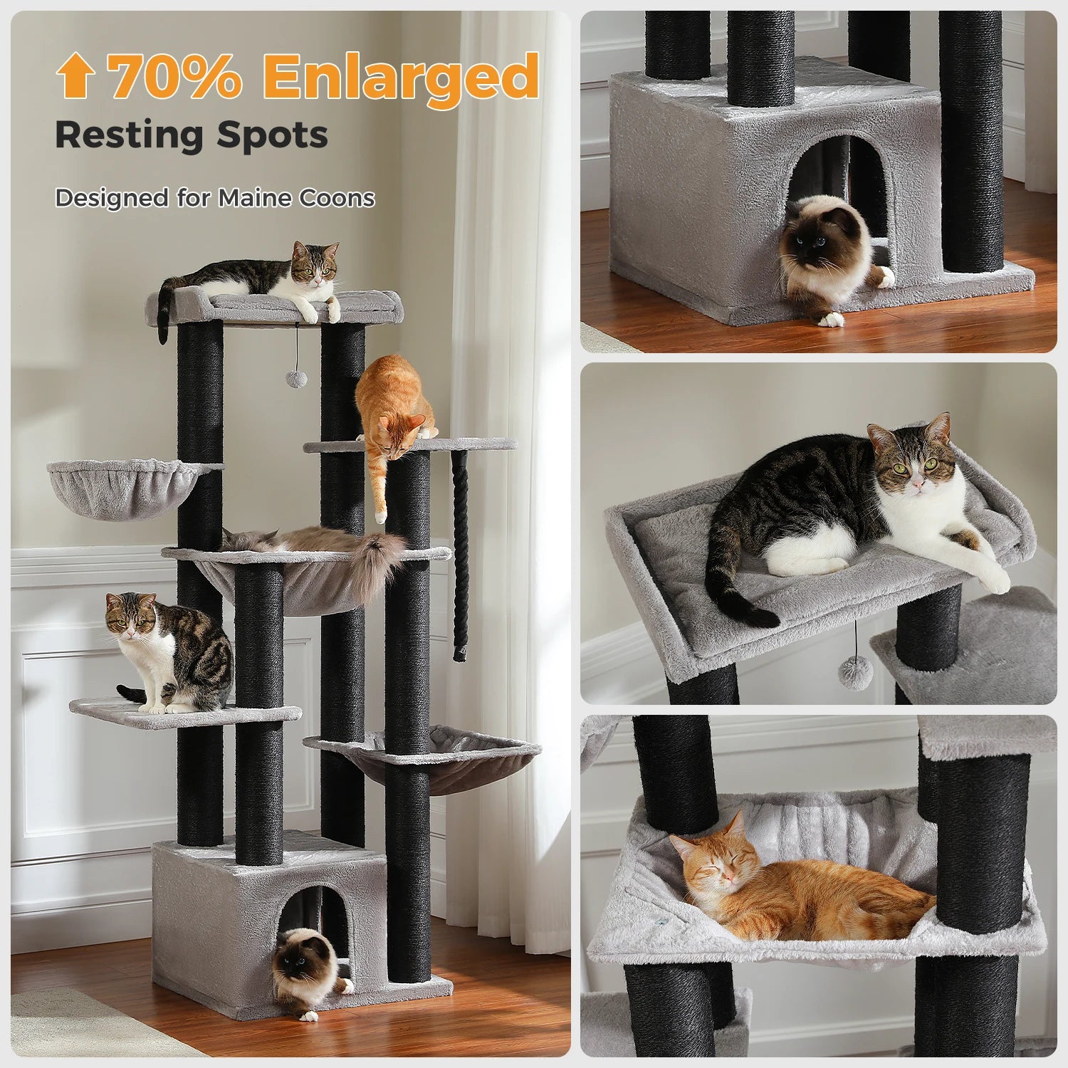 Large Cat Tree for Big Cats  Several Levels
