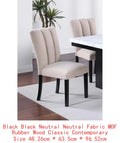 Classic Two-Tone White Faux Marble Top Dining Table with 6 Side Chairs