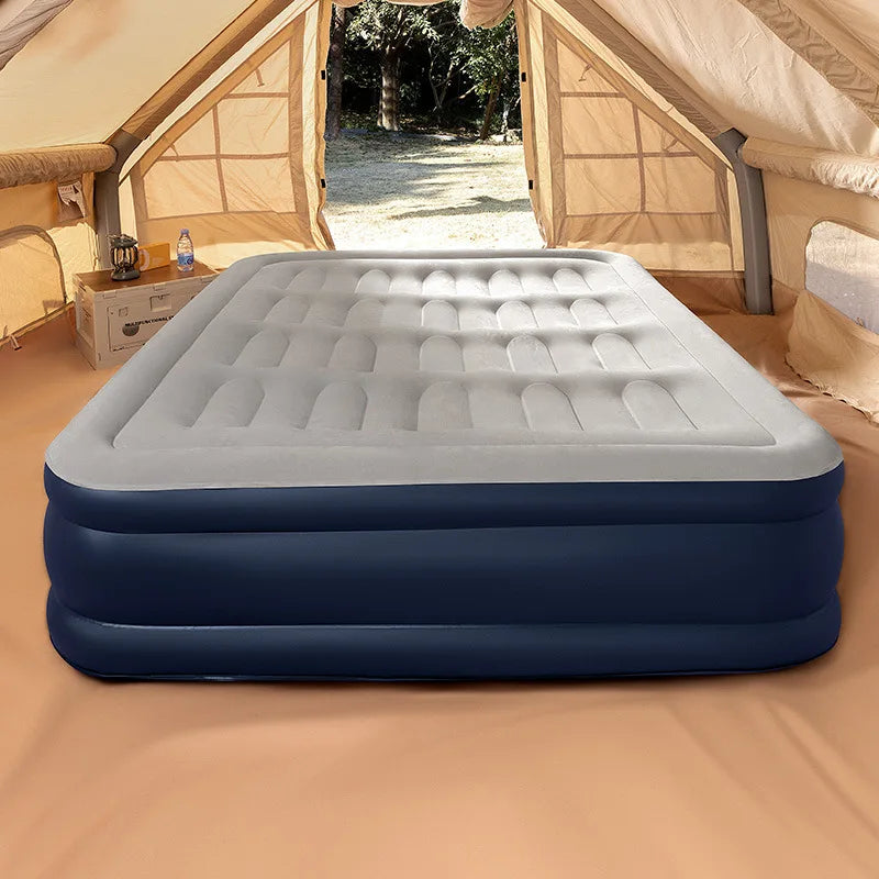 Double/Single Flocked Inflatable Bed  With Electric Air Pump 992 lb