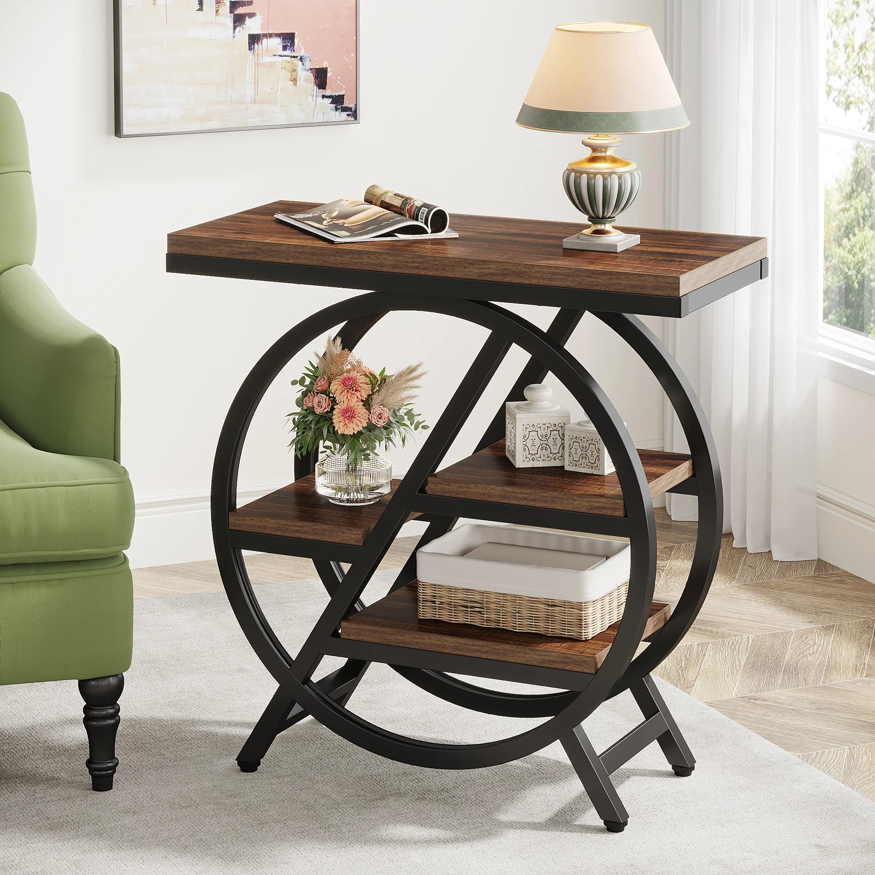 3-Tier Narrow Side Table for Living Room