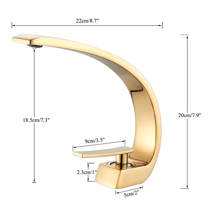 Luxury Brass Basin Faucet For Bathroom