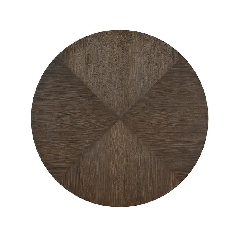 Modern Brown Finish 7-Piece Dining Set with Round Table