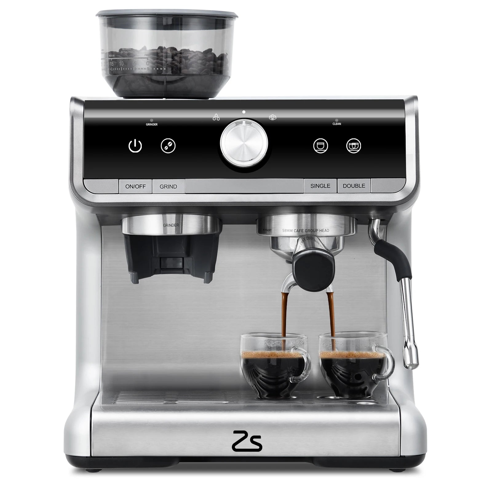 Professional Espresso Maker with Milk Frother Steam Wand Machine,1450W