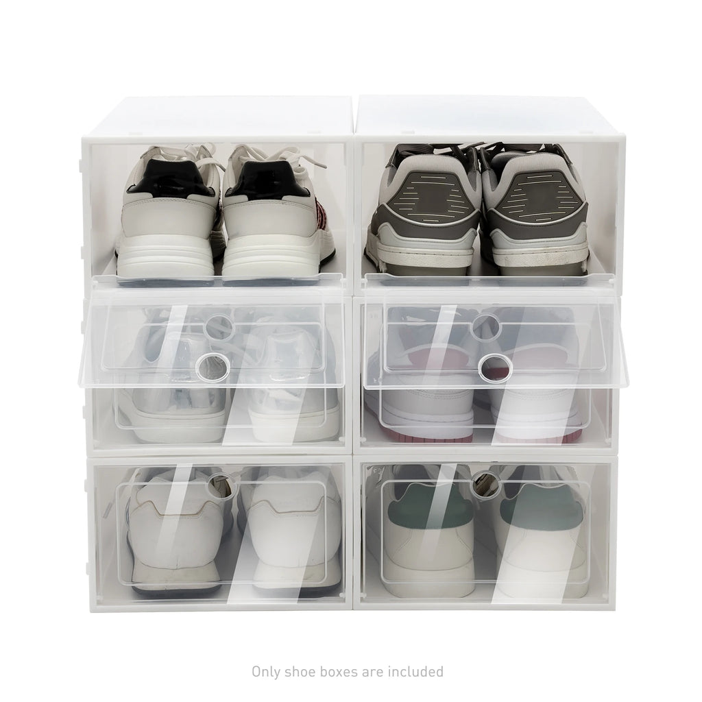 20 Stackable Folding Shoe Boxes Ventilation and Dust Prevention for Bedrooms