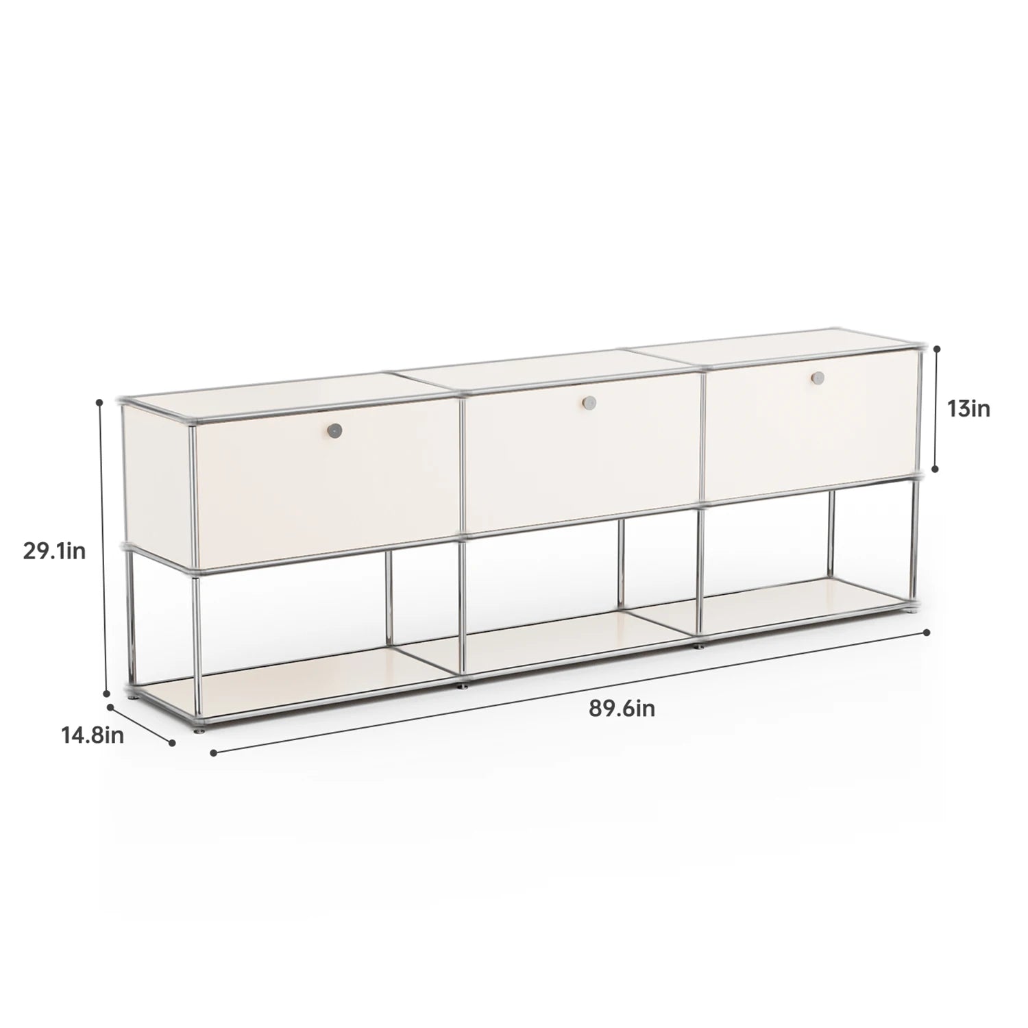 Stainless Metal Organizer TV Stand for Living Room