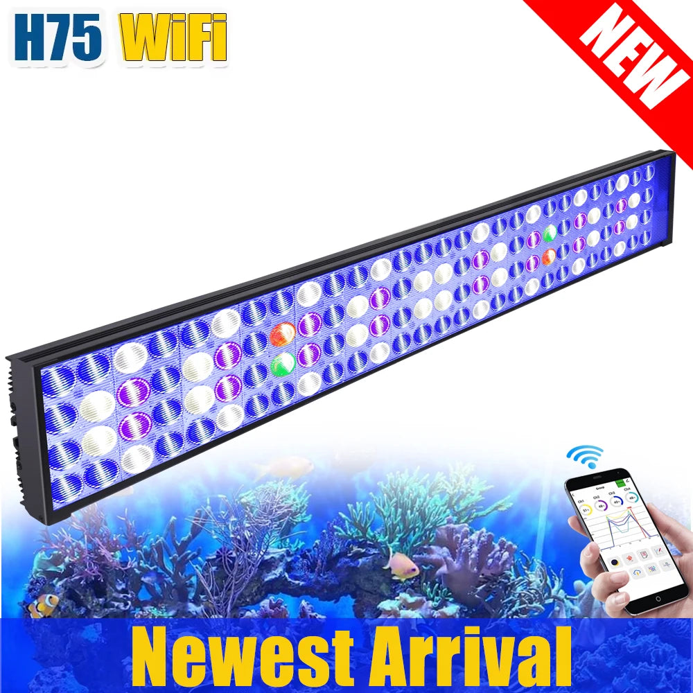 NEW PopBloom-Aquarium LED Lighting SPS/LPS Tank Light, H75, T75