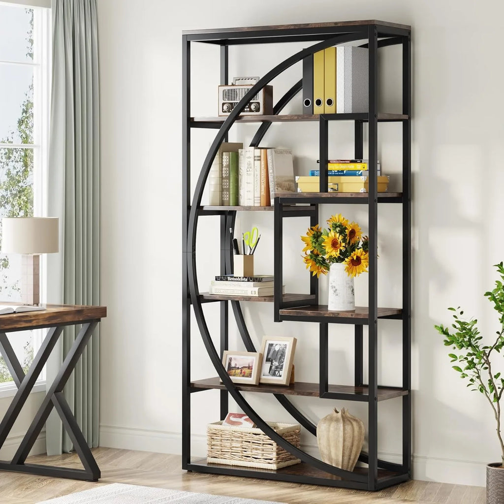 Bookshelf 70.8 inch Tall Display Tack Shelving Unit