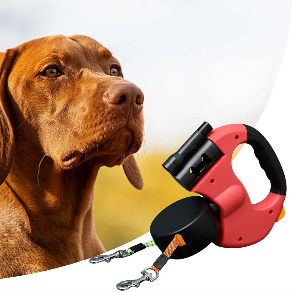 Double Headed Dog Leash Traction Rope 360 Degree Swivel