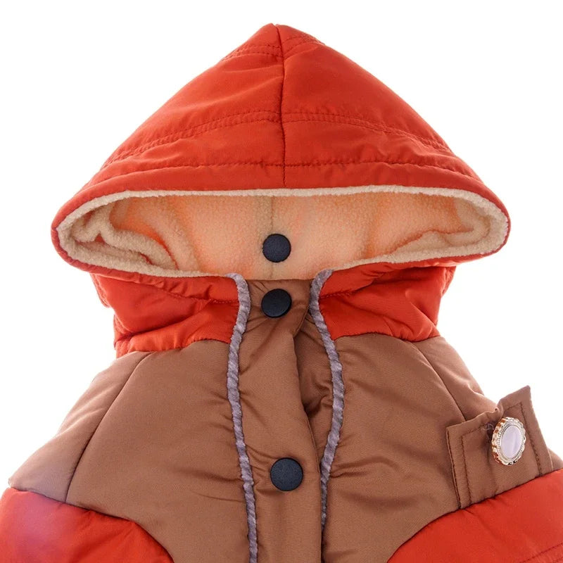 Winter Dog Clothes Hooded Coat for Small Medium Dogs