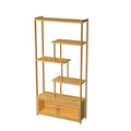Free Standing Rack Bamboo Bookshelf