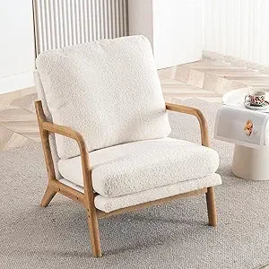 Small Cozy Leather Reading Chairs for Adults