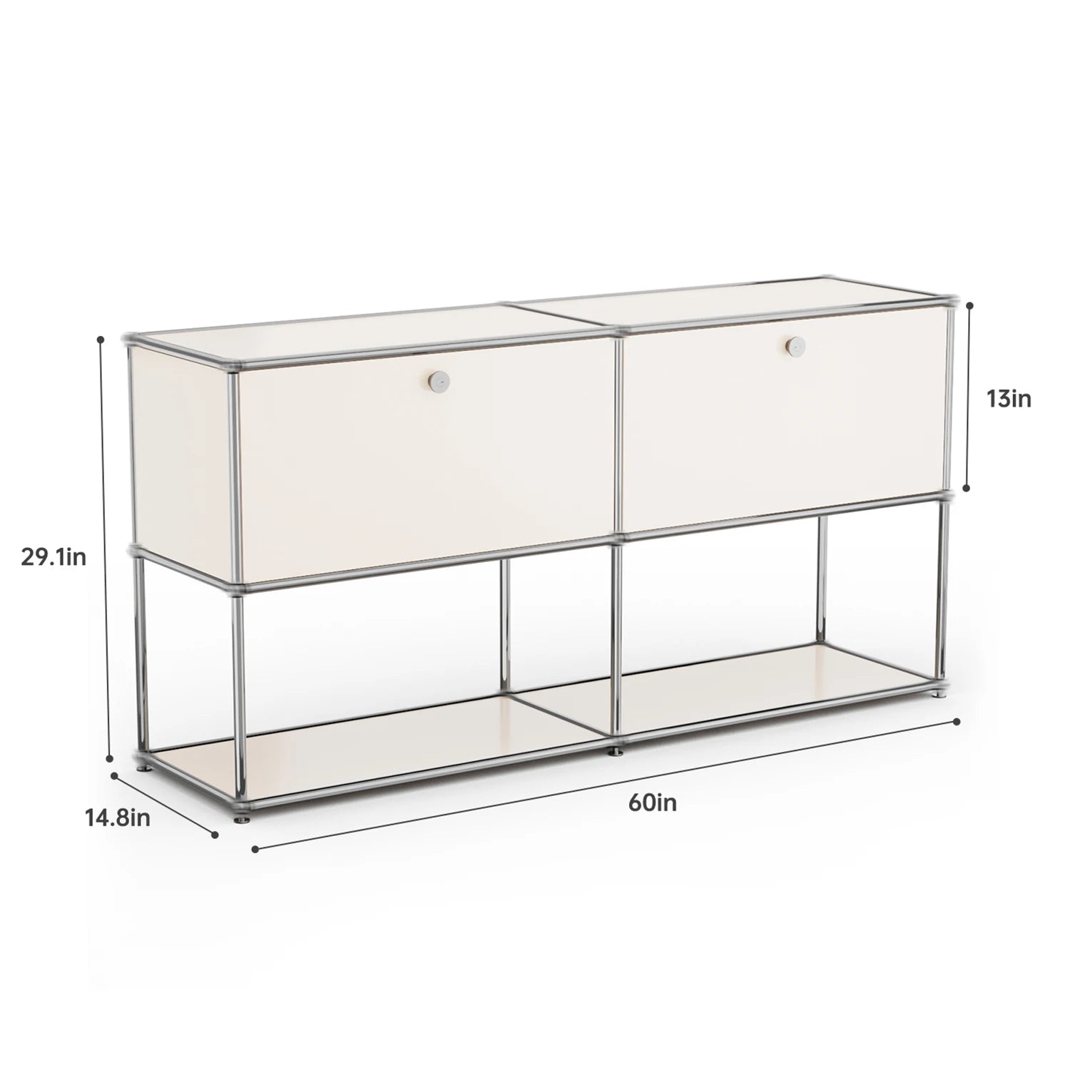 Stainless Metal Organizer TV Stand for Living Room