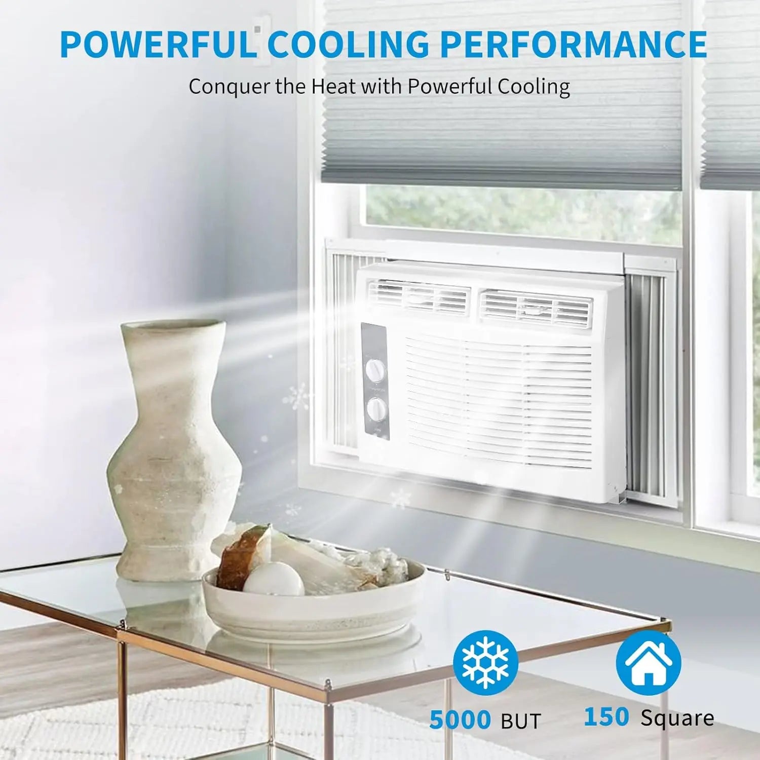 5000 BTU Window AC Unit with Remote